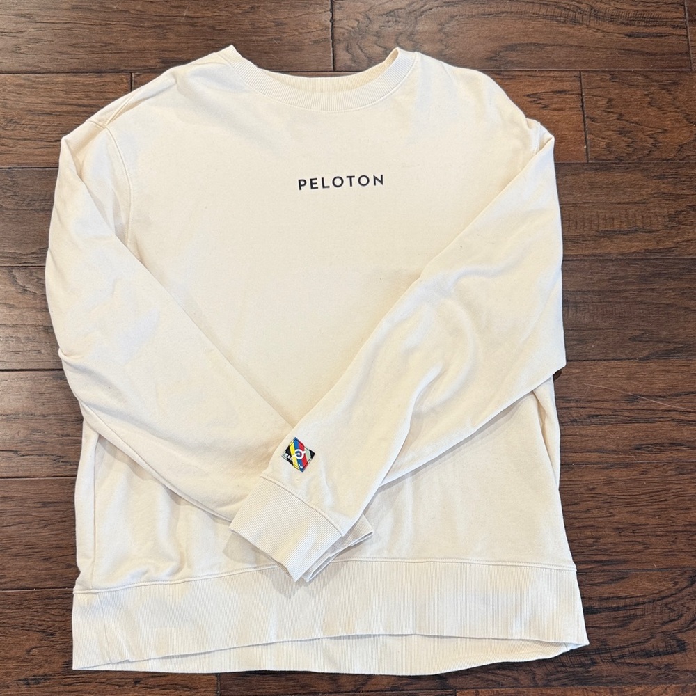 Peloton Off-White Crewneck Sweater for Men